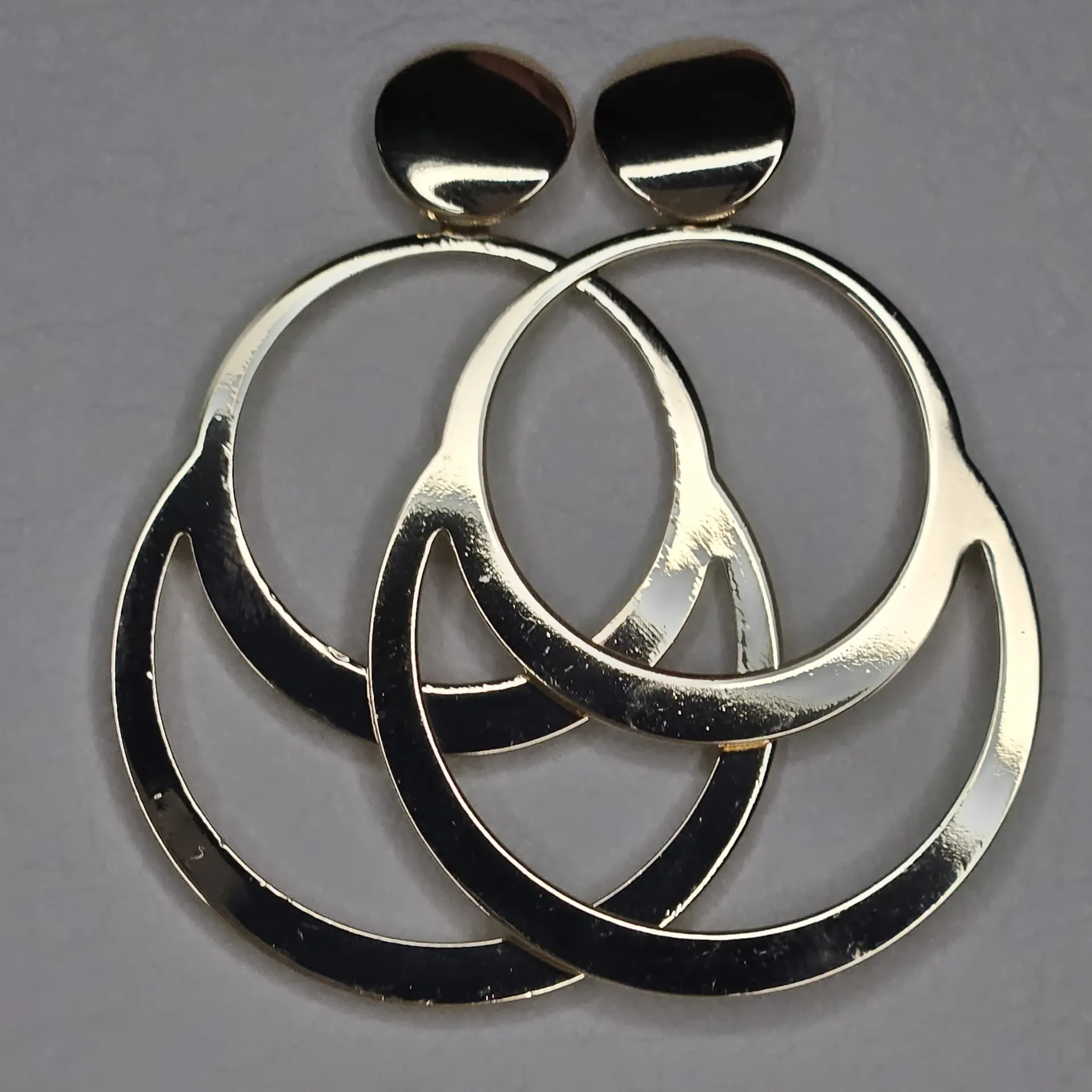 Ôde (Puce disque doré brillant, Anneau géant double)