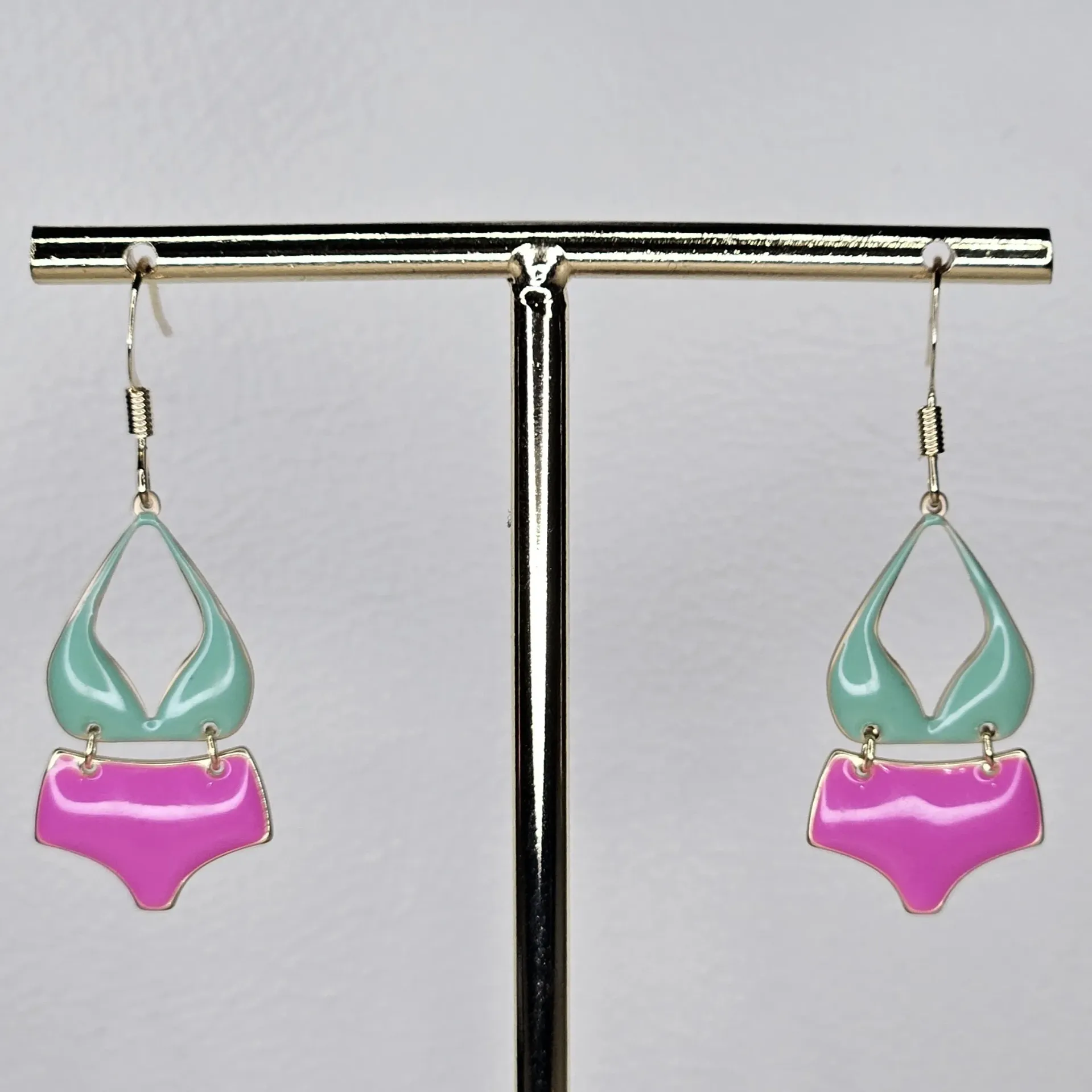 Kolam (Maillot de bain - haut vert d'eau, Rose fuchsia)